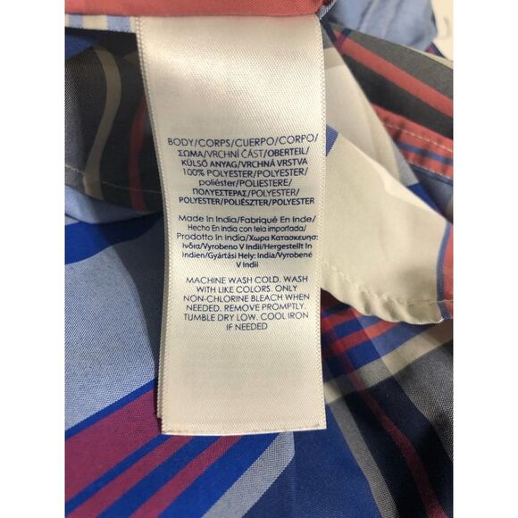 Chaps short sleeveplaid shirt medium button down - Picture 9 of 9